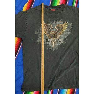 Vtg 90s JNCO Jeans All Over Eagle on Fire Skateboarding Mens XL Black T Shirt Ss